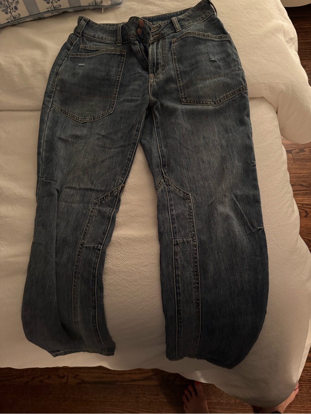 Pilcro Women's Relaxed Blue Denim Jeans